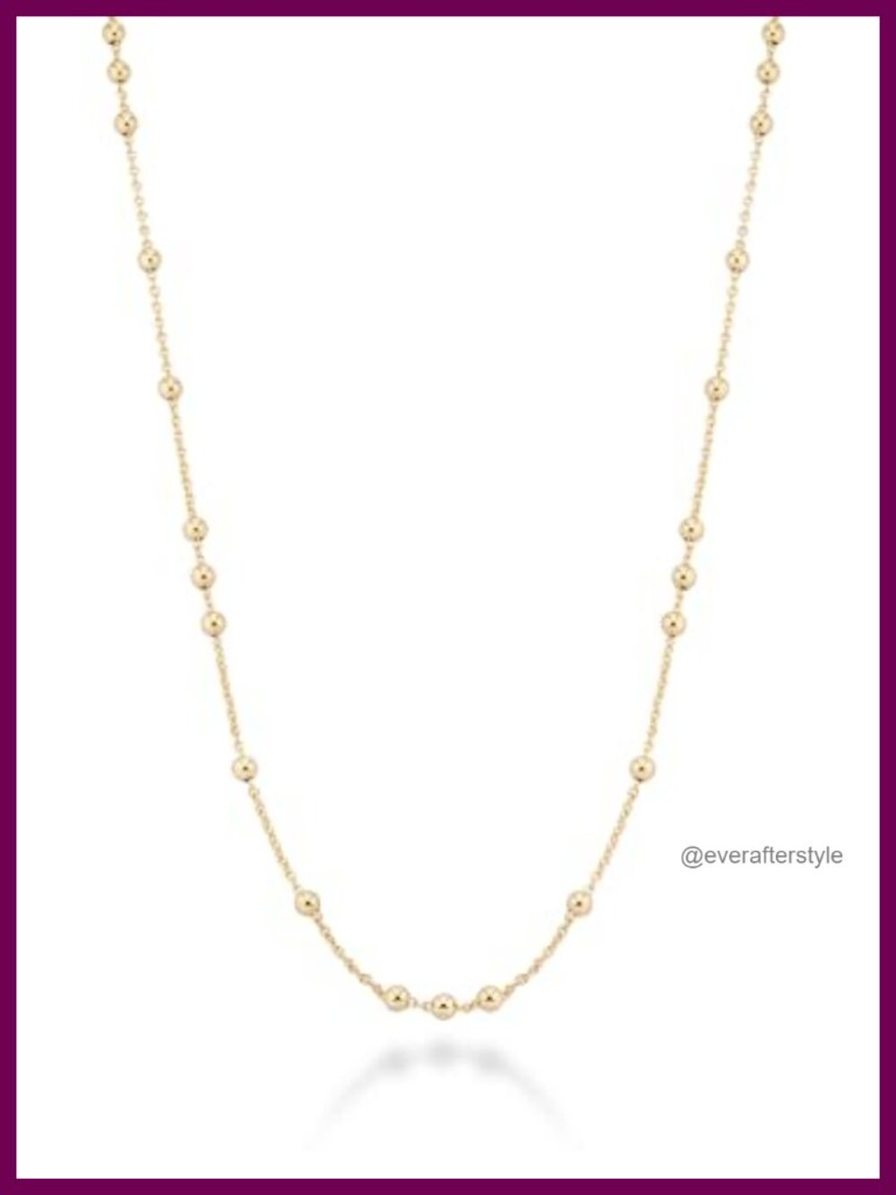 Miabella 18K Gold Plated Beaded Ball Rosary Long Layering Chain Necklace, 60"